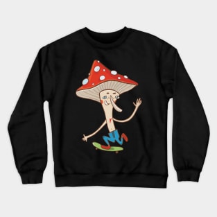 mushroom on a Skateboard Crewneck Sweatshirt